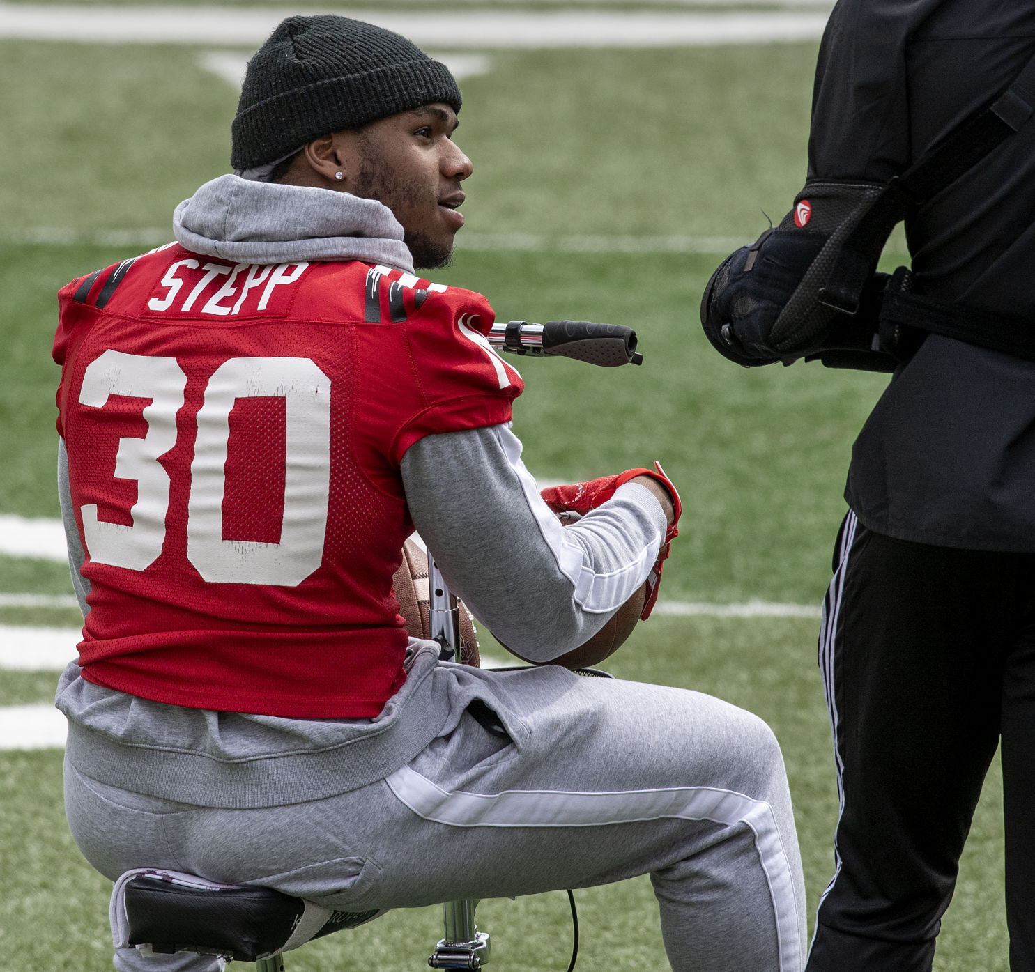 Nebraska football practice, 4.17